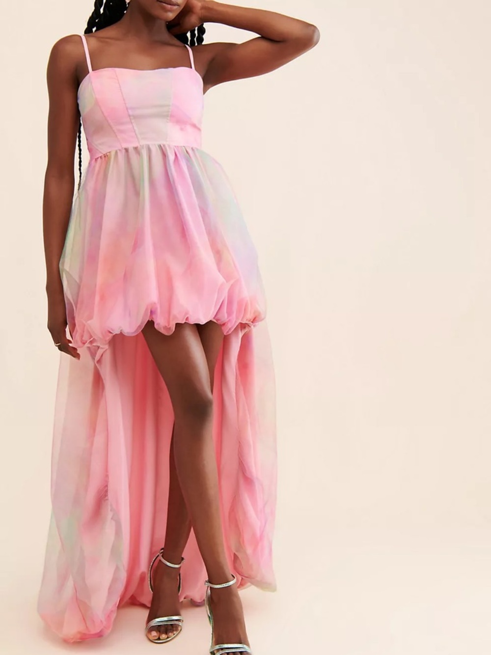 Hutch Anthropologie Rainbow Tulle Pixie Gown High Low Party Dress Size 10